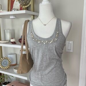 Gray Embellished Women's Top Size M